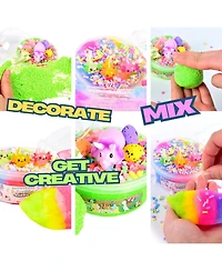 ToysButtyFINOCLAY Axolotl Slime Kit,2 Pack Colorful Cloud and Foam Slime for Kids, Scented Premade Slime Pack with Glow in The Dark Tiny Animal