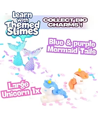 ToysButty Finoclay Butter Slime kit, MicroWorld 2 Pack Clear and Fluffy Slime for Kids, Unicorn Mermaid Theme Party Favors with 6 Slime add ins