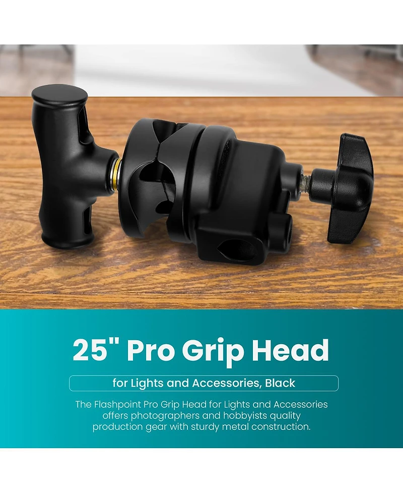 Flashpoint 2.5" Pro Grip Head for Lights and Accessories