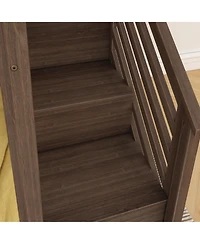 Max and Lily Low Twin over Bunk with Stairs Single Guard Rail