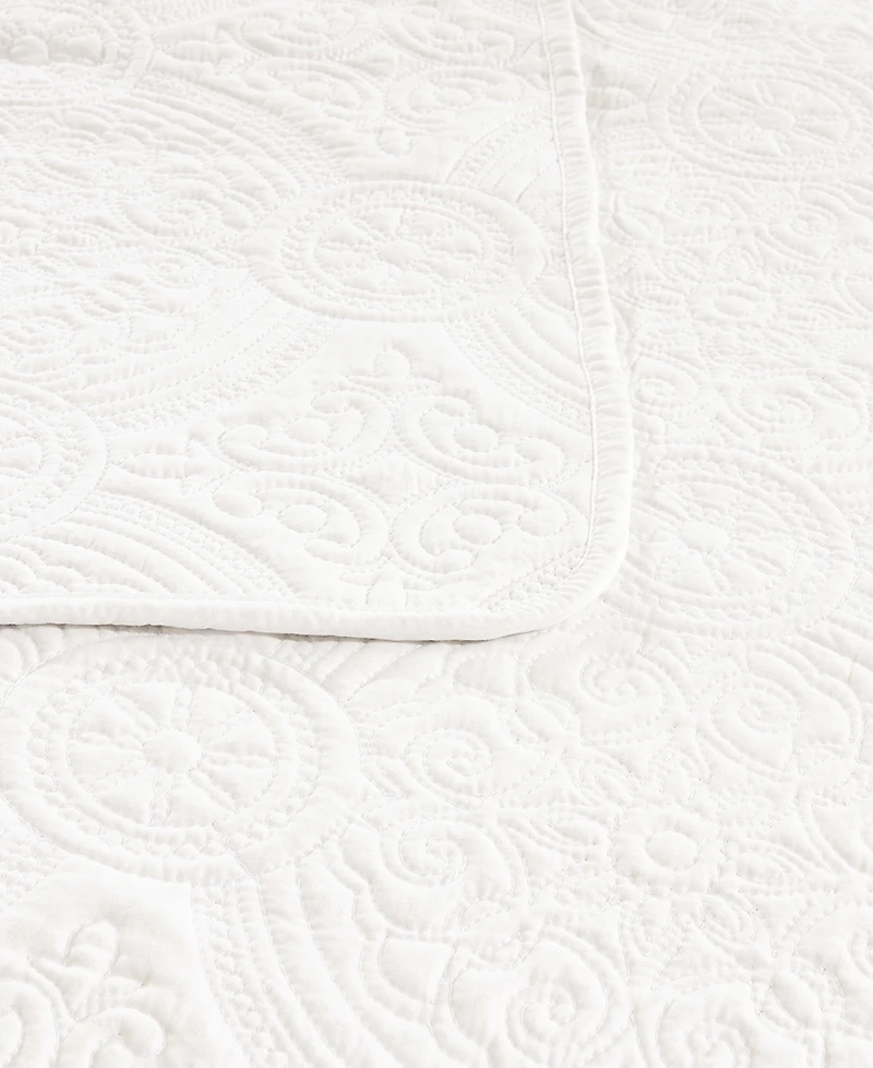Simply Soft Heavily Stitched Solid 3-Pc. Quilt Set