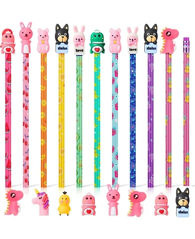 Gnuadz Scented Pencils Animal Toppers School Gift 30 pieces