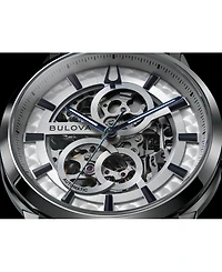 Bulova Men's Classic Sutton Automatic Blue Leather Strap Watch 40mm