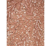 Adrianna Papell Petite V-Neck Beaded Dress