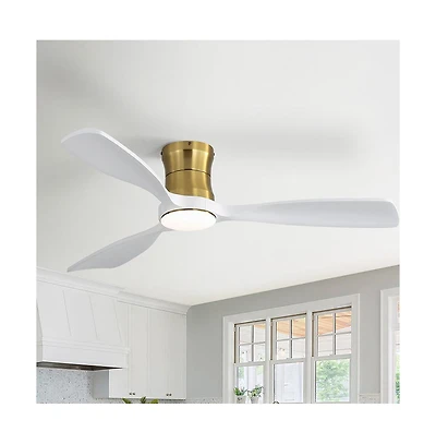 Sofucor 48-inch Modern 3-Blade Ceiling Fan with Light and Remote Control
