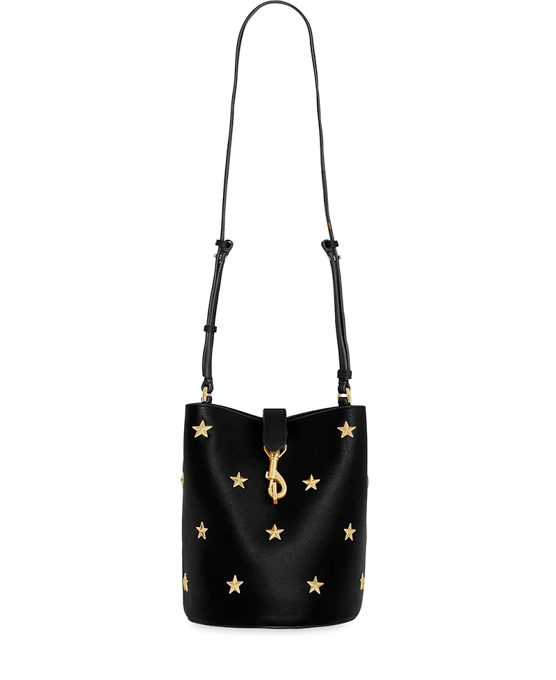 Rebecca Minkoff Megan Leather with Small Stars Bucket Handbag