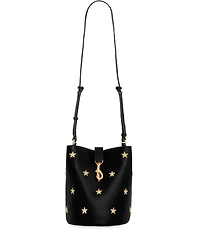 Rebecca Minkoff Megan Leather with Small Stars Bucket Handbag