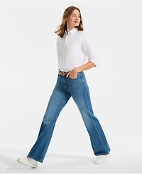 Lands' End Women's Soft Denim High Rise Classic Flare Jeans