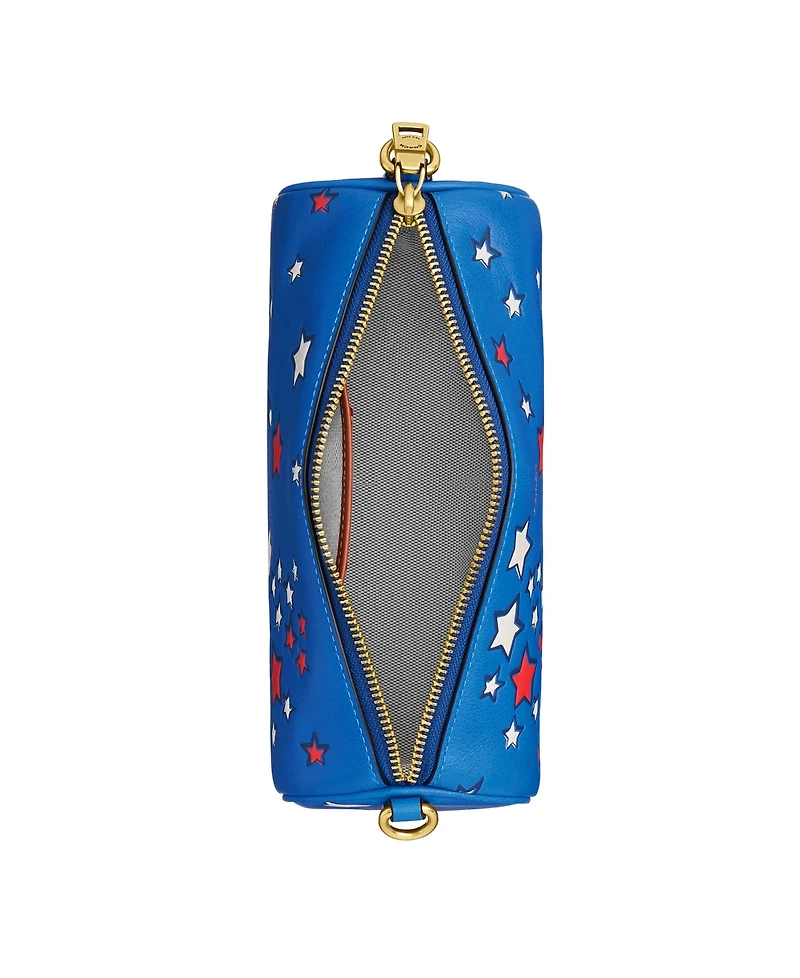 Coach Americana Star Print Small Barrel Shoulder Handbag