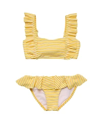 Snapper Rock Big Girls Sunshine Stripe Frilled Bikini