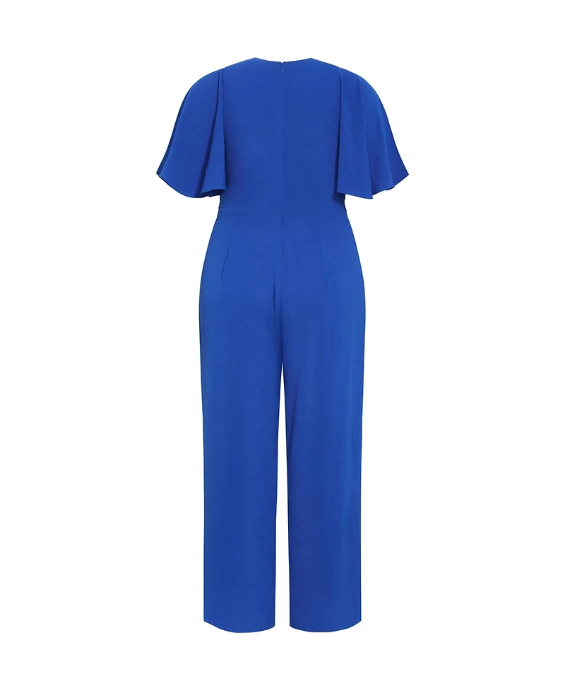City Chic Women's Braelynn V Neck Jumpsuit