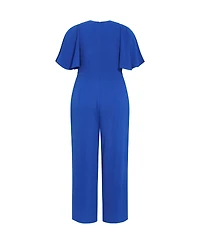 City Chic Women's Braelynn V Neck Jumpsuit