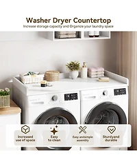gaomon Washer Dryer Countertop, Laundry Topper with Edge and Non-Slip Pad