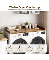 gaomon Washer Dryer Countertop, Laundry Topper with Edge and Non-Slip Pad