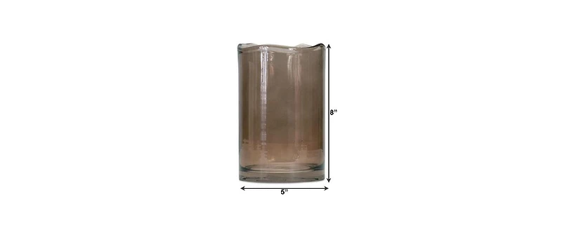 Slickblue Wavy Glass Decorative Vase Elegant Home Accent