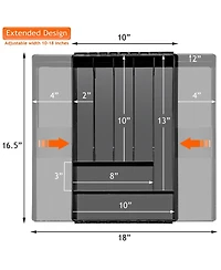 Sorbus Expandable Silverware Organizer - Multipurpose Flatware and Kitchen Storage Solution