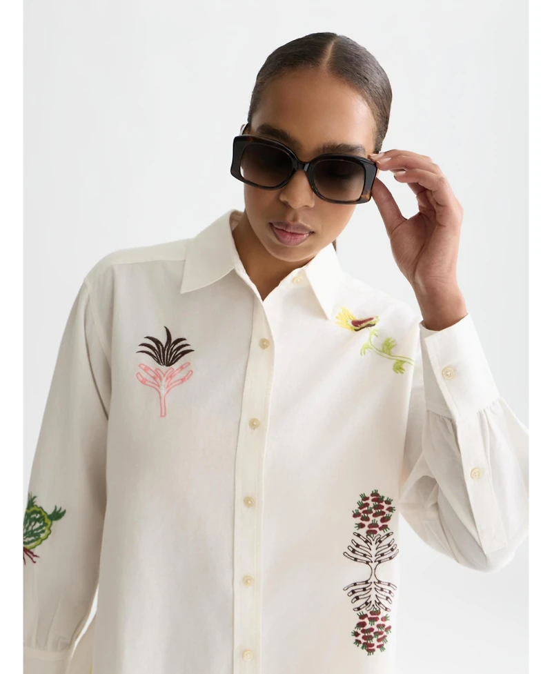 Scotch & Soda Women's Embroidered Girlfriend Shirt