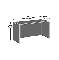 Sauder Affirm Commercial Office Desk, Noble Elm finish