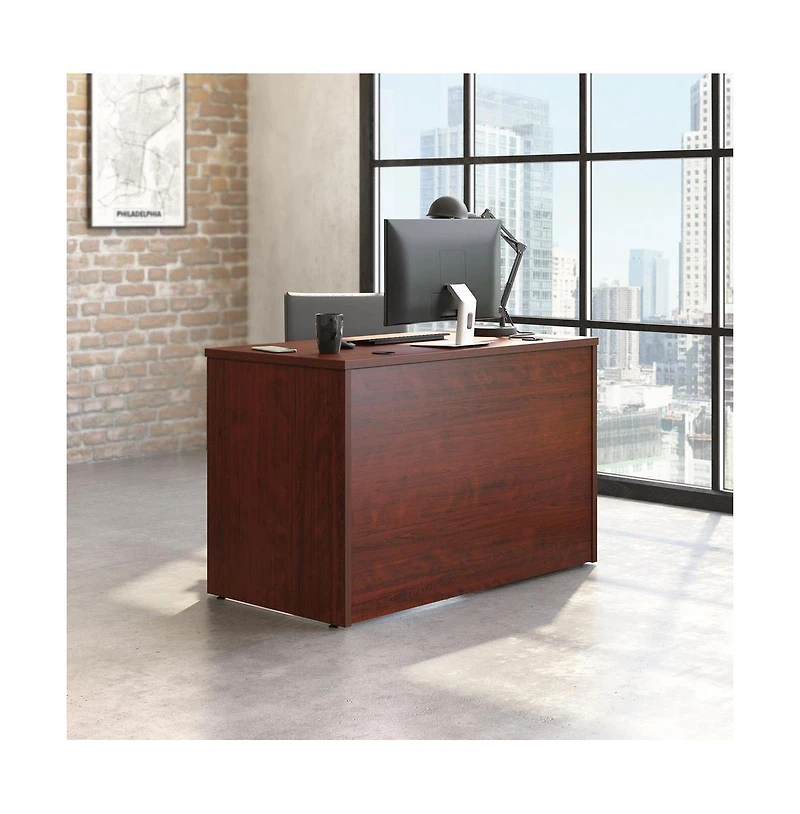 Sauder Affirm Desk Return, Classic Cherry finish