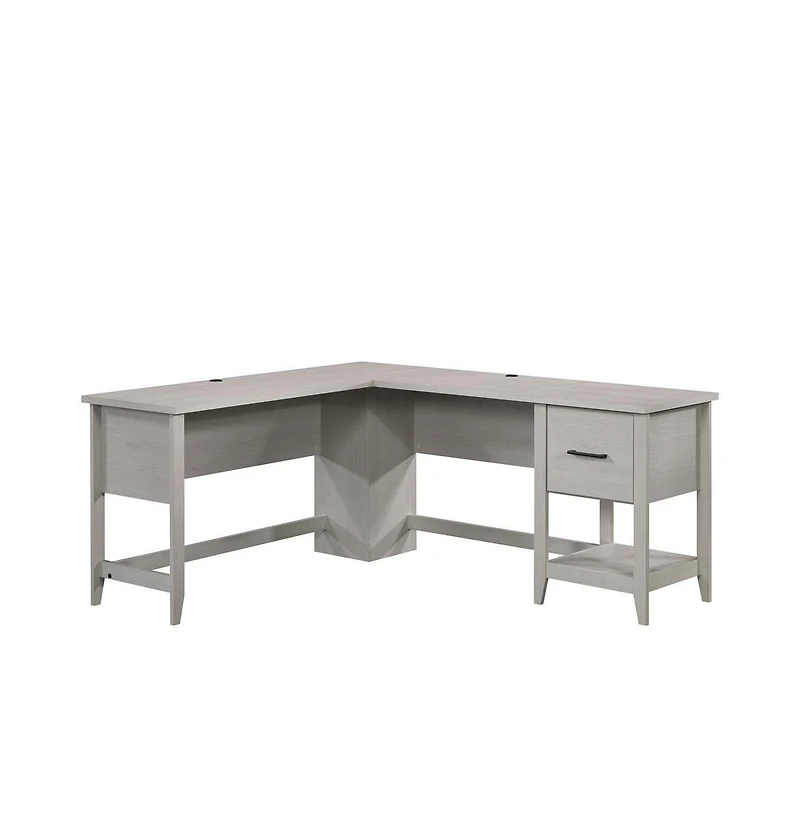 Sauder Summit Station L Desk, Glacier Oak finish