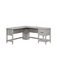 Sauder Summit Station L Desk, Glacier Oak finish