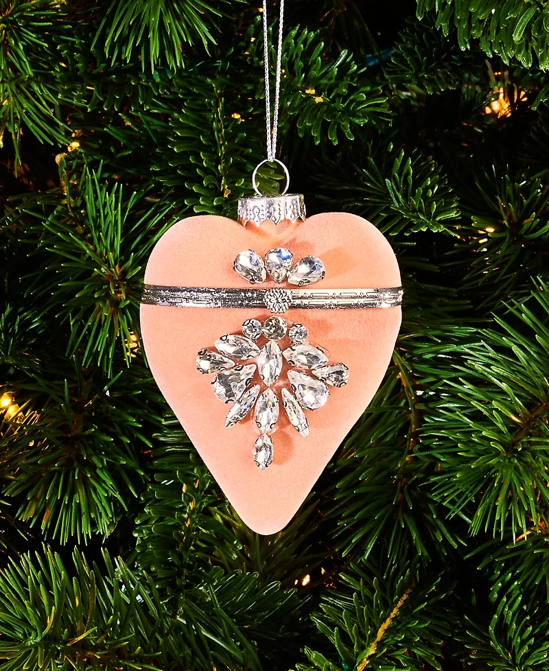 Holiday Lane Jeweled Classics Heart Ornament, Macy's Exclusive