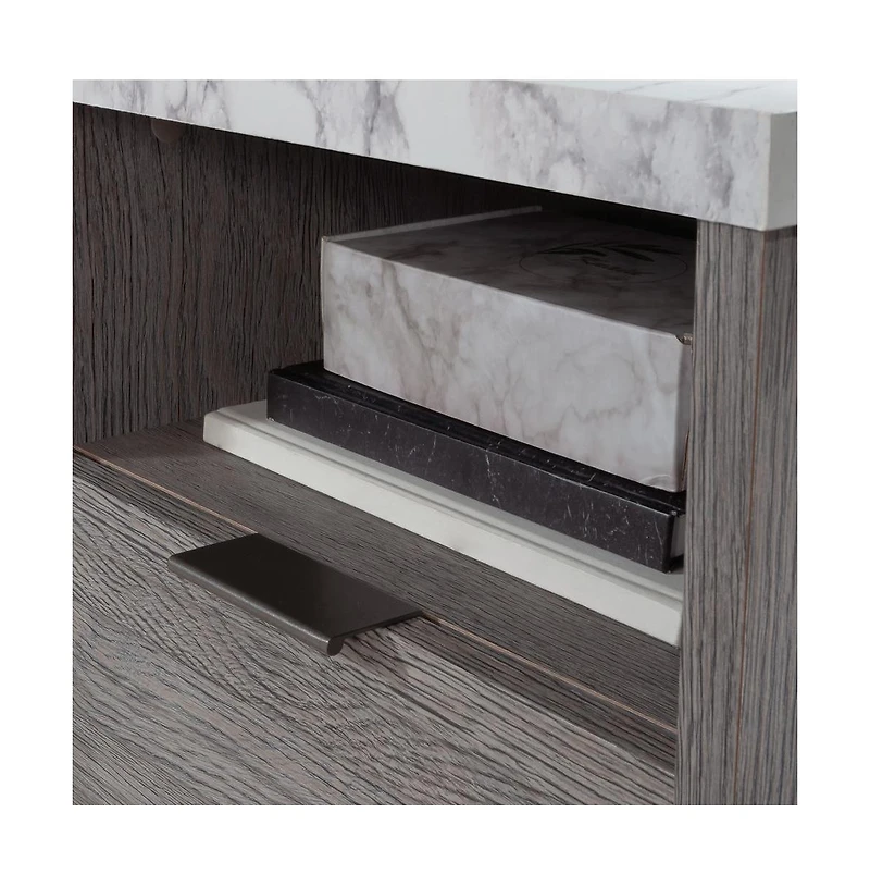 Sauder East Rock Desk, Ashen Oak finish