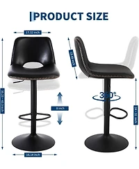 Gaomon Adjustable Bar Stools Set of 2, Heavy Duty Height Adjustable Bar Chairs