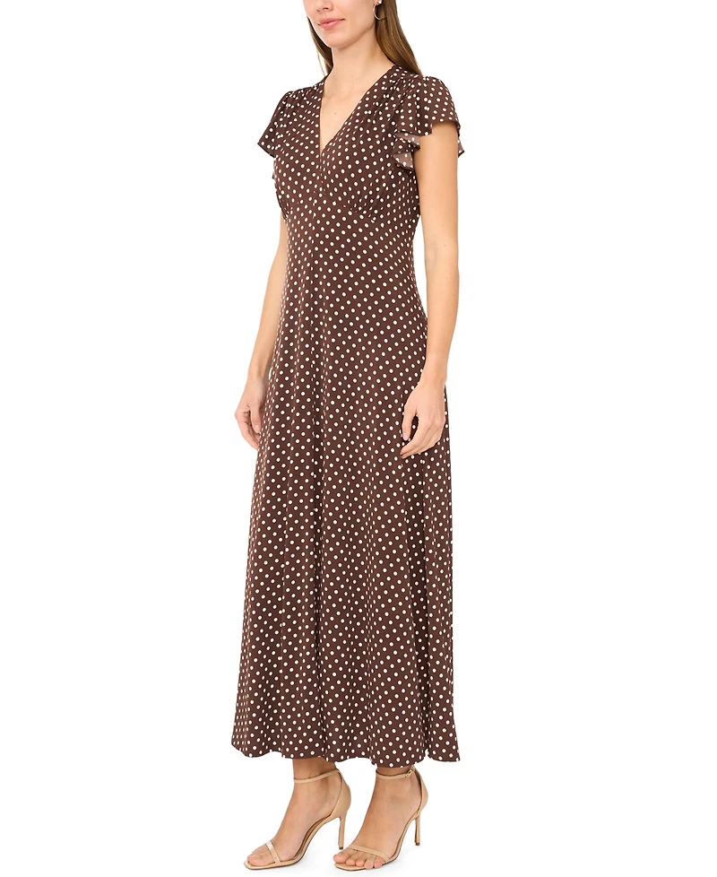 Msk Women's Dot Maxi Dress