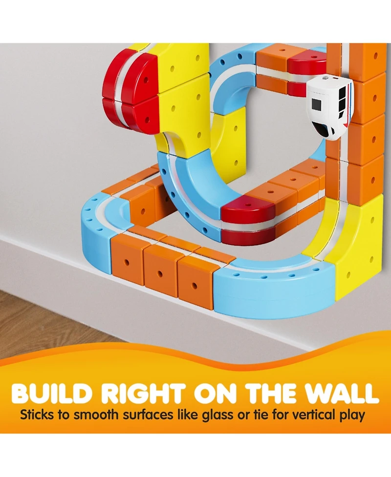 Contixo MT2 Magnetic Train Track Set 150PCS with 2 Motorized Trains Stem Building Toy for Kids