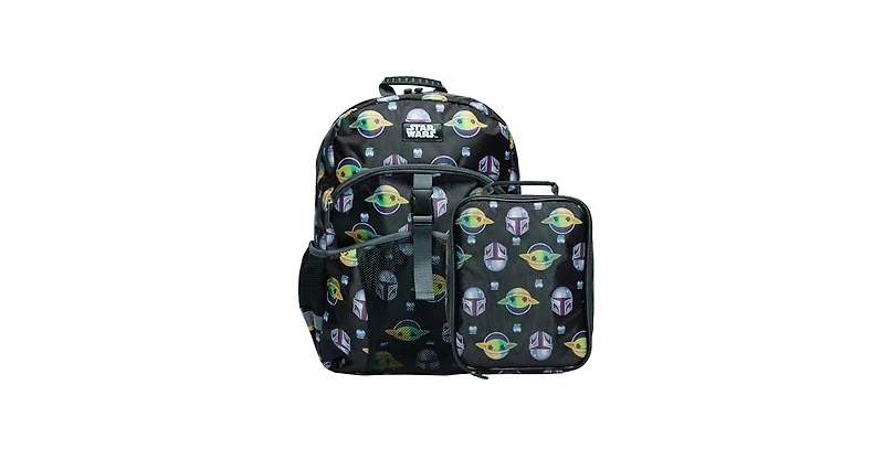 Star Wars: The Mandalorian and Grogu 2-Piece 16" Kids Backpack and Lunch Box Set For School And Travel