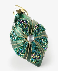 Holiday Lane Peacock Beaded Drop Ornament, Macy's Exclusive
