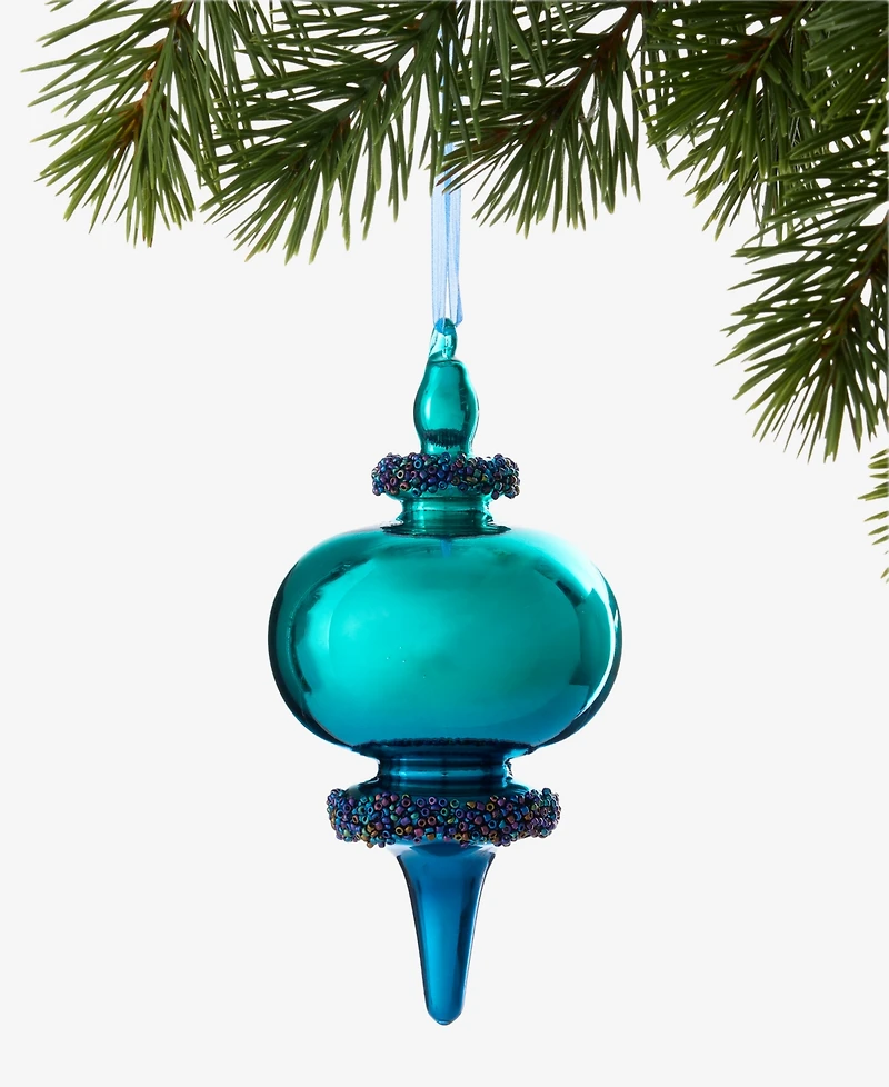 Holiday Lane Peacock Beaded Finial Ornament, Macy's Exclusive