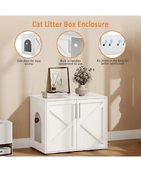 Gaomon Cat Litter Box Enclosure,Hidden Litter Box Furniture,Wooden Litter Box Enclosure Furniture,Indoor Cat House,Side End Table, Tv Stand
