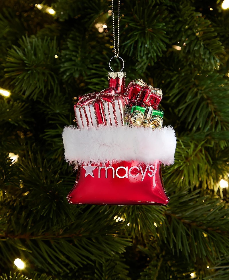Holiday Lane Macy's Gift Bag Ornament, Macy's Exclusive
