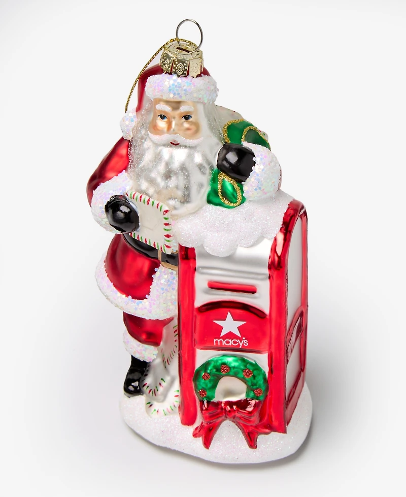 Holiday Lane Macy's Santa With Mailbox Ornament, Macy's Exclusive