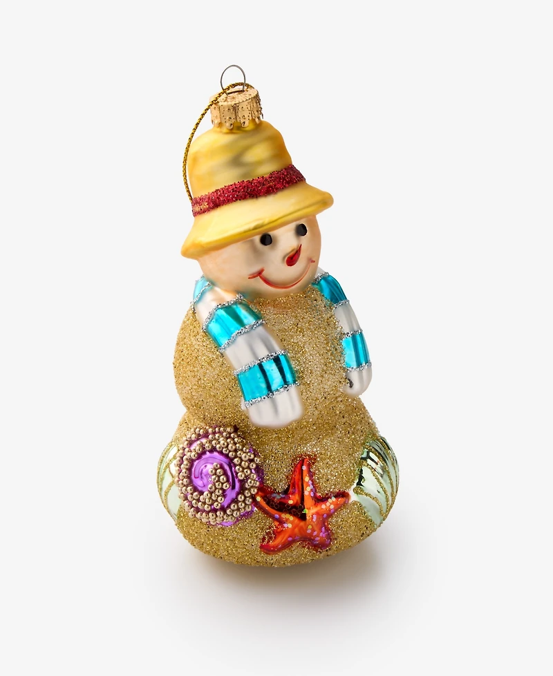 Holiday Lane Florida Beach Snowman Ornament, Macy's Exclusive