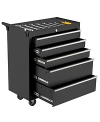 Gaomon 5-Drawer Portable Tool Storage Cart Rolling Tool Chest Cabinet for Garage and Workshop Use
