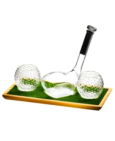 Godinger Golf 3-Pc. Decanter Whiskey Set