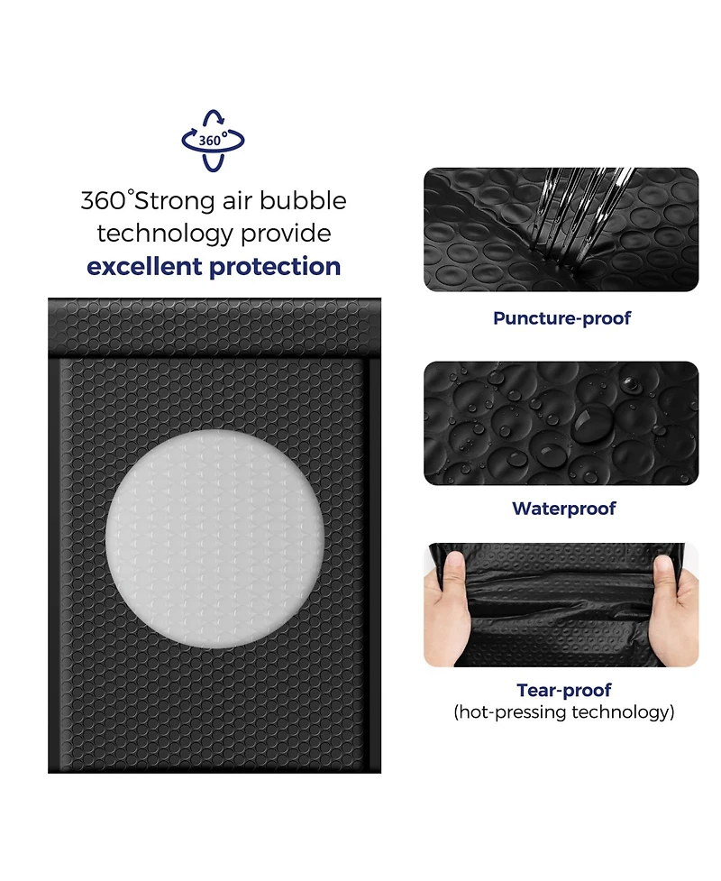 Gnuadz Bubble Mailer Self Seal Padded Envelope Waterproof Mailing Bag