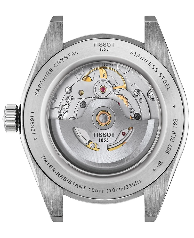 Tissot Men's Round Silver Stainless Steel Watch 38mm