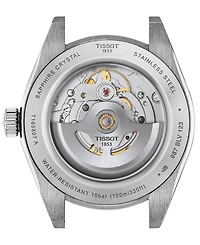 Tissot Men's Round Silver Stainless Steel Watch 38mm