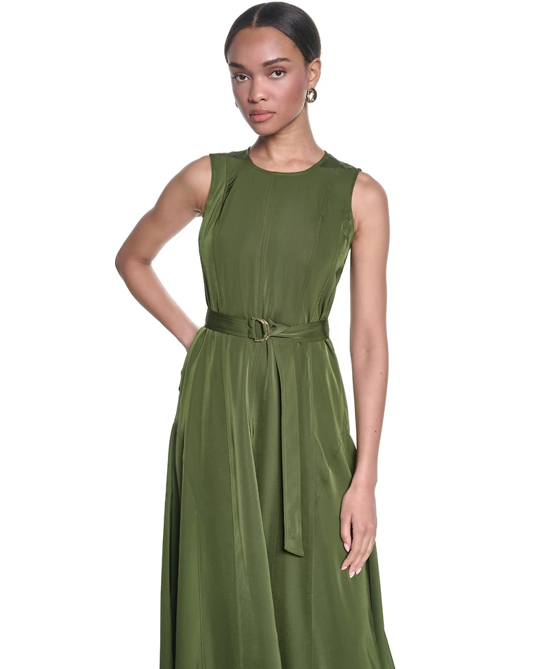 Karl Lagerfeld Paris Women's Twill Midi Dress