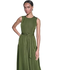 Karl Lagerfeld Paris Women's Twill Midi Dress