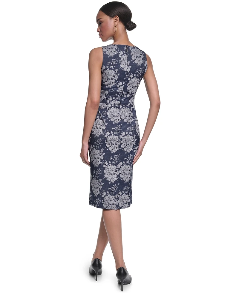 Karl Lagerfeld Paris Women's Jacquard Sheath Dress