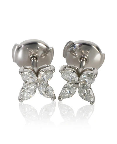 Pre-Owned Tiffany & Co Platinum Diamond Small Model Victoria Earrings