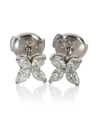 Pre-Owned Tiffany & Co Platinum Diamond Small Model Victoria Earrings