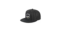 Hello Kitty Men's Badtz-Maru Embroidered Character Face Black Striped Poly Wool Baseball Hat