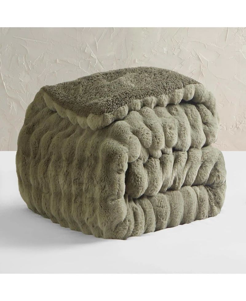 Snowball Chunky Bunny - Coma Inducer Oversized Comforter Set - Olive Earth,King