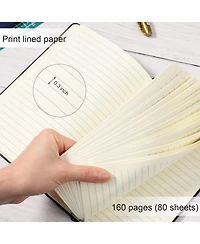 Gnuadz Lined Journal Notebooks A5 Hardcover Pu Leather Wide Ruled